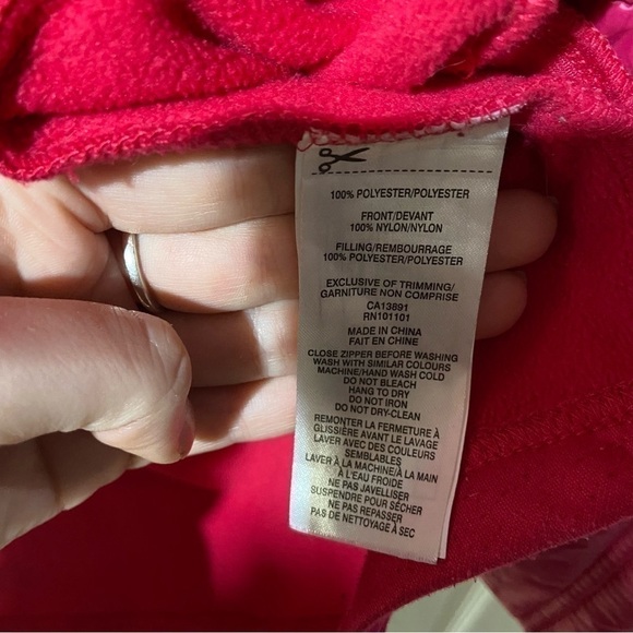 The running room hot pink snowdrift jacket size XS - Picture 5 of 5